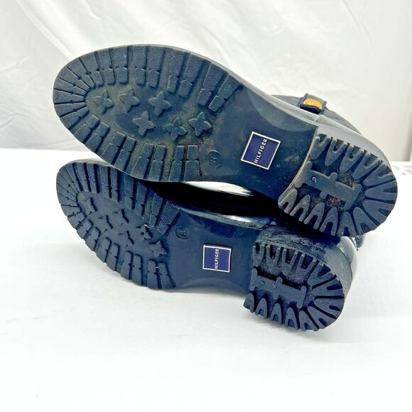 Tommy Hilfiger  Women’s Freza Black Quilted Rain Boots Size 8 - Picture 13 of 14